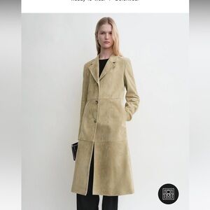 ISO TOTEME suede cinched coat in size EU 34/36/38
